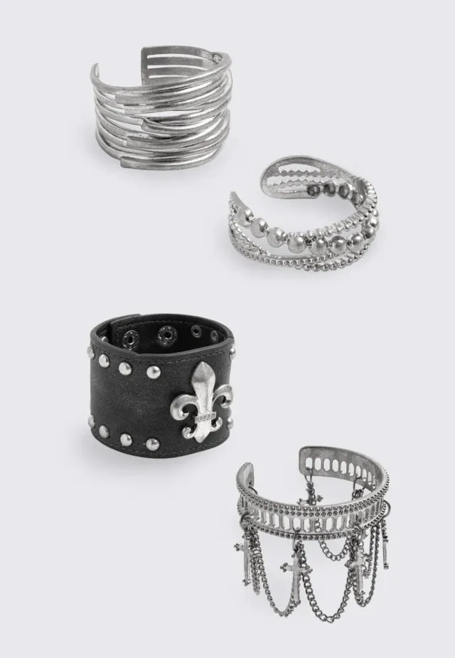 Impericon Craven Silver Armband Set silber Onesize
