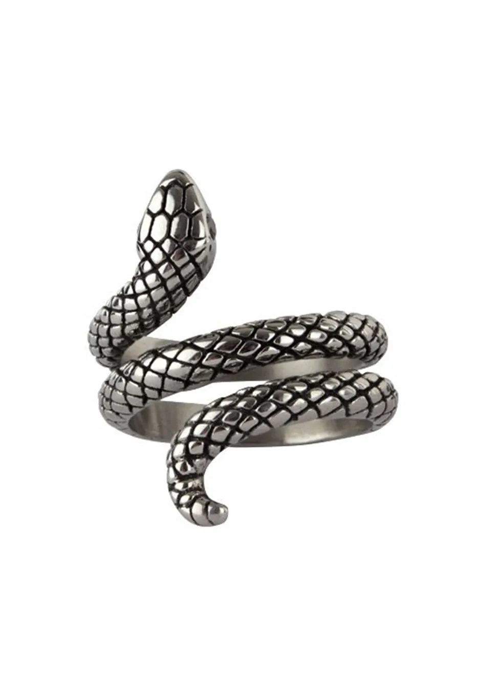 Impericon Große Schlange Silver Ring silber Metall