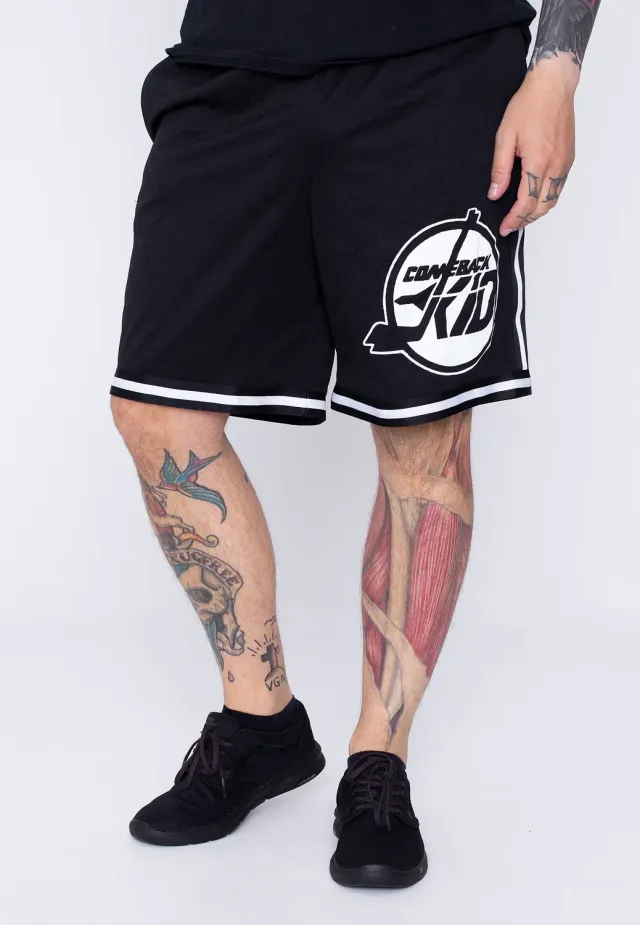 Impericon Circle Striped Mesh Shorts schwarz Hardcore