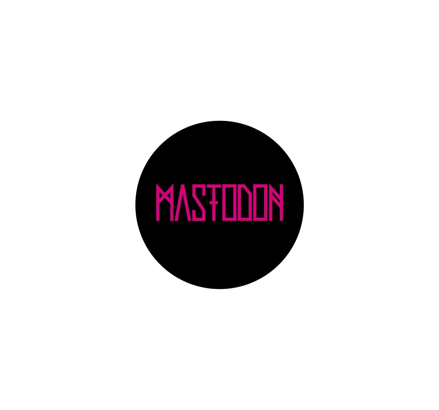 Mastodon Neon Pink Logo PopGrip klebend
