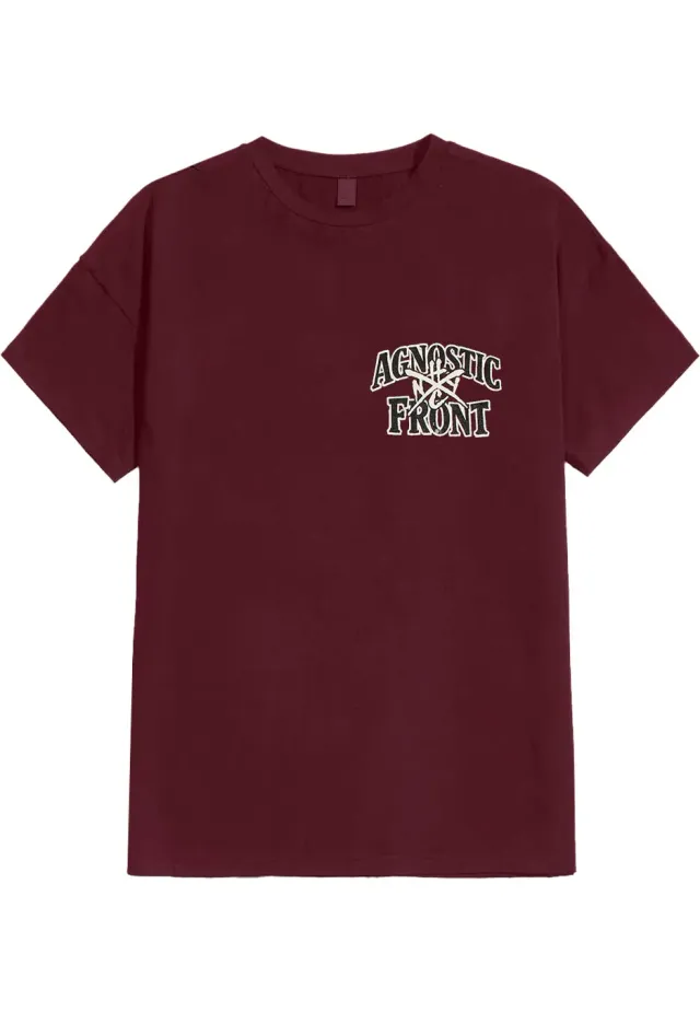 Impericon Combat Core Burgundy T-Shirt Bordeaux Unisex