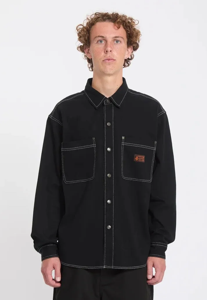Impericon Levelstone Black/White Hemd Longsleeve Baumwolle