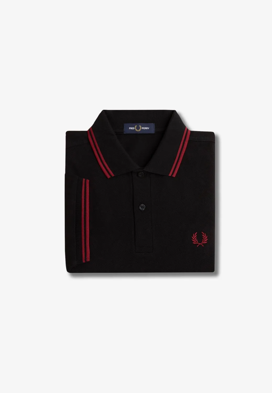 Impericon Twin Tipped Black Burnt Red Polo Baumwolle