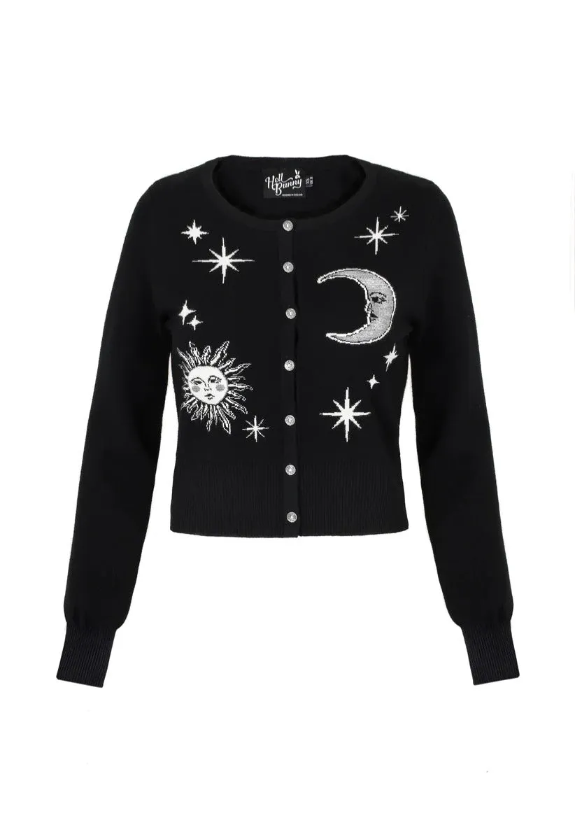 Impericon Solaris Black Cardigan schwarz Gothic Strick