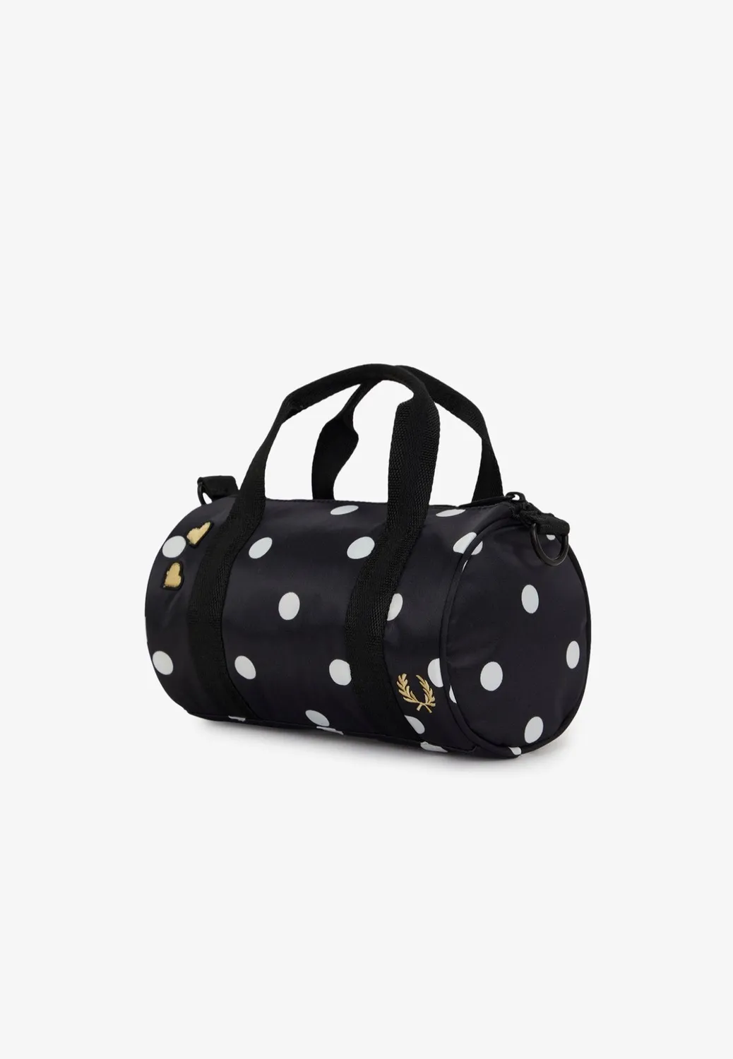Polka Dot Amy Mini Barrel Dufflebag Kunstleder schwarz