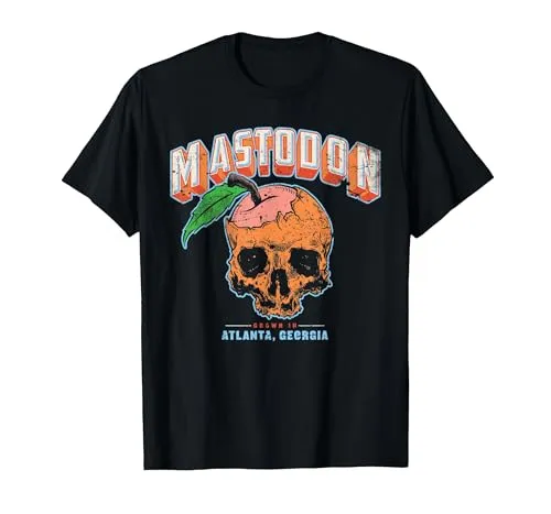Mastodon Peach Skull T-Shirt Herren schwarz Gr. L
