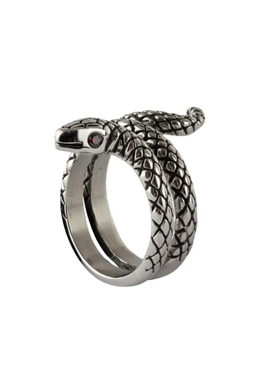 Impericon Große Schlange Silver Ring silber Metall
