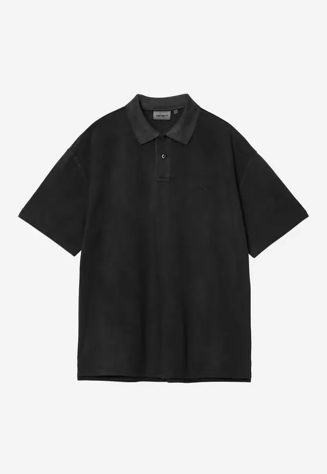 Impericon Wayne Garment Dyed Black Polo Baumwolle