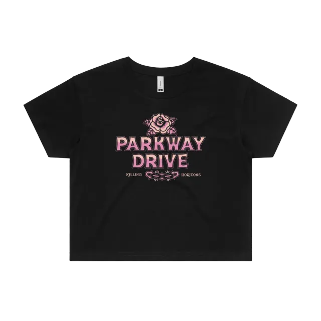 Parkway Drive Tattoo Flash Crop T-Shirt Schwarz S-XL