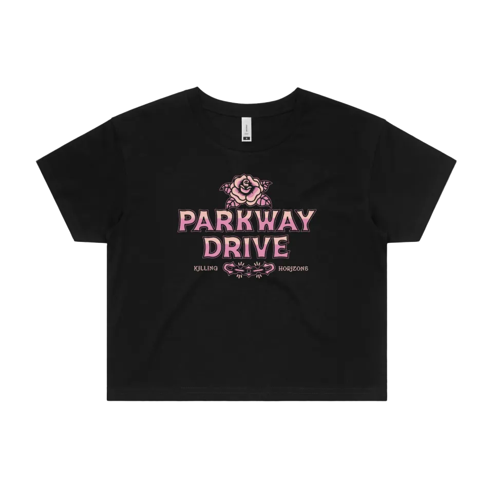 Parkway Drive Tattoo Flash Crop T-Shirt Schwarz S-XL