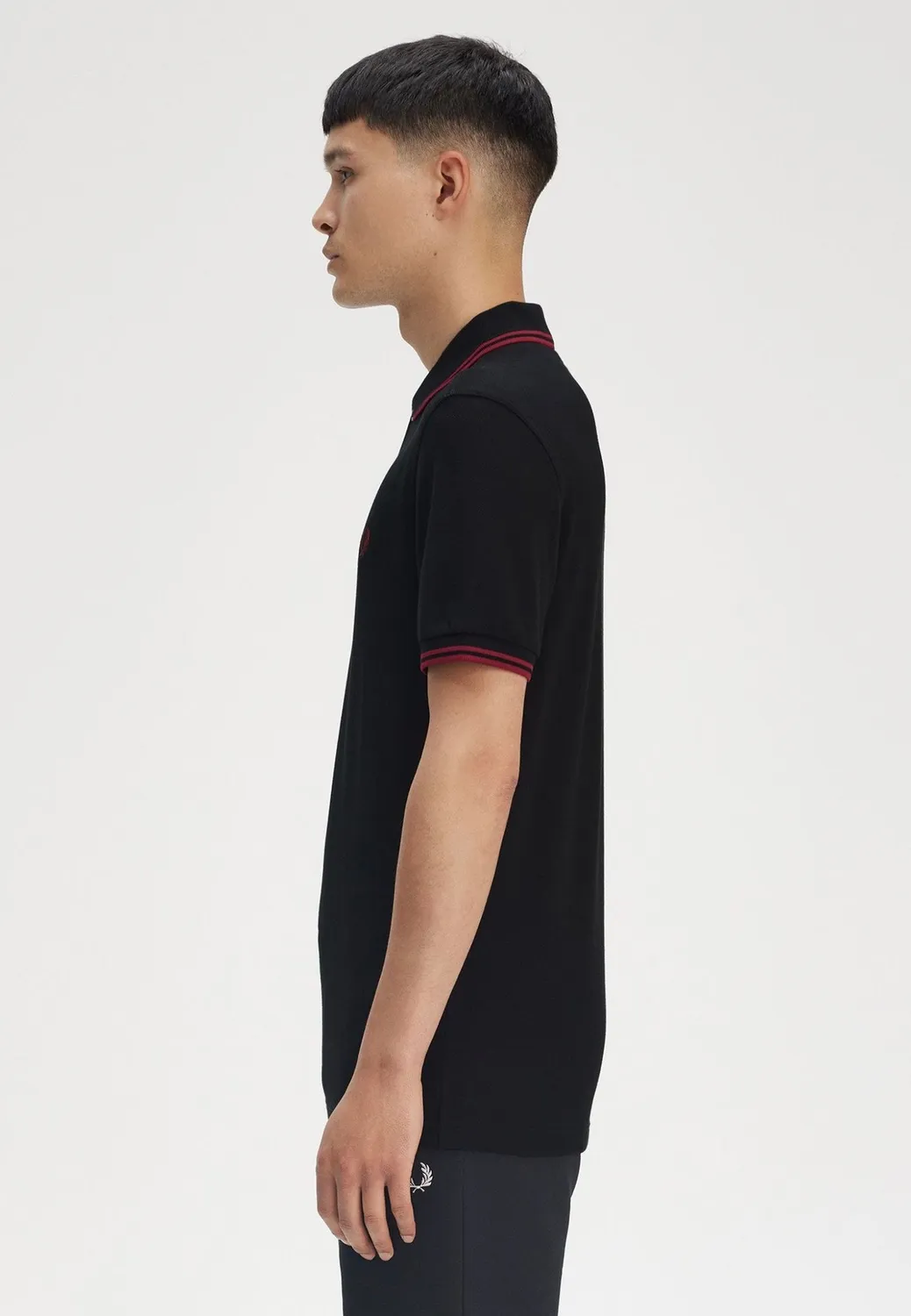 Impericon Twin Tipped Black Burnt Red Polo Baumwolle