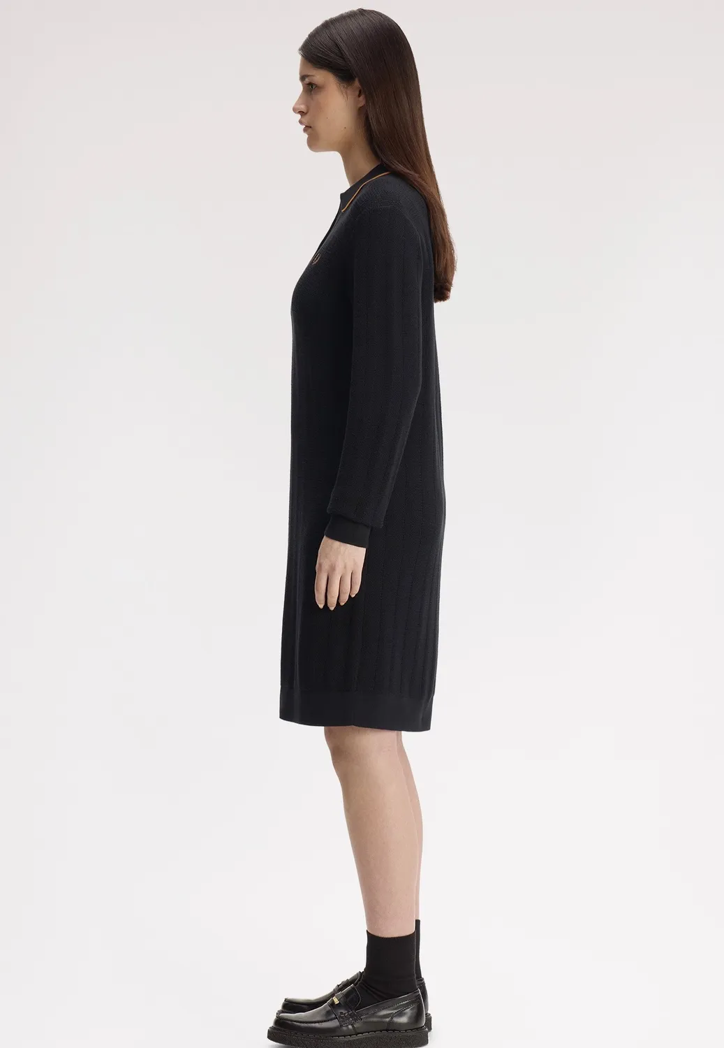 Impericon Textured Knitted Black Kleid schwarz Strick