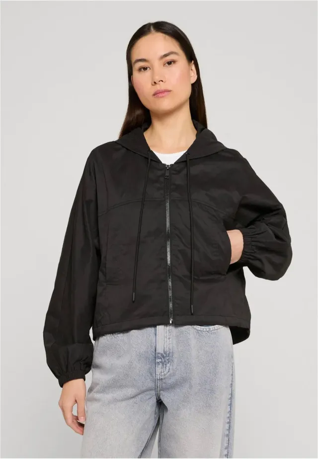 Impericon Ladies Oversized Hooded Jacke Schwarz Nylon