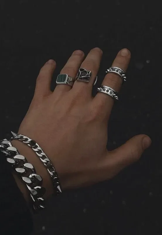 Impericon Spike Silver Ring silber Gothic 18 mm