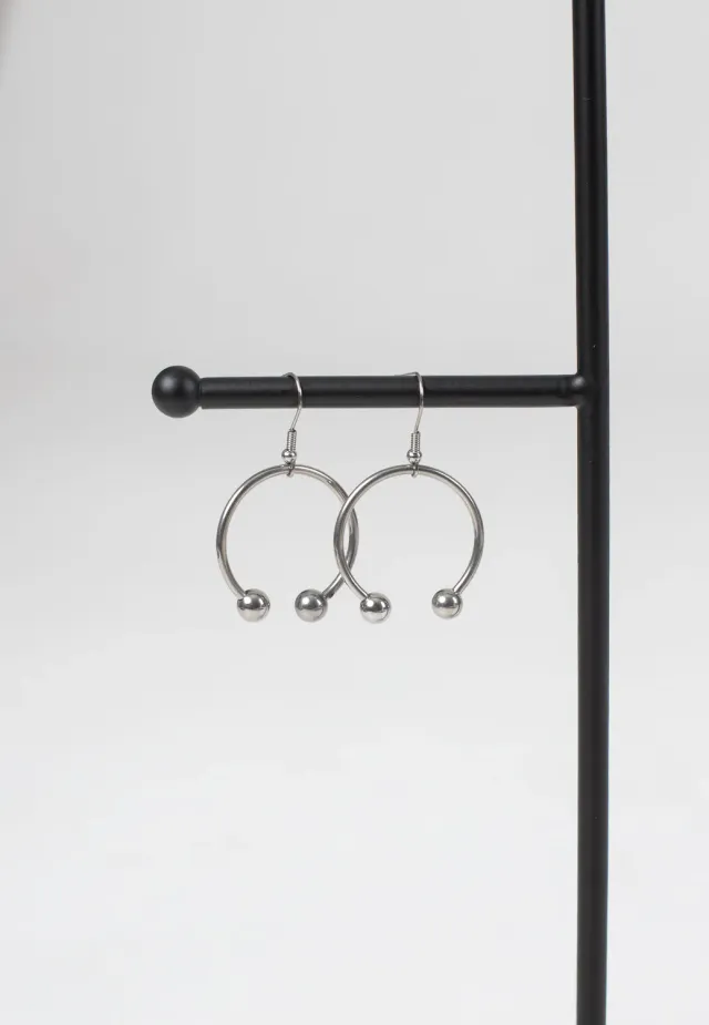 Impericon Circular Barbell Silver Ohrringe Onesize