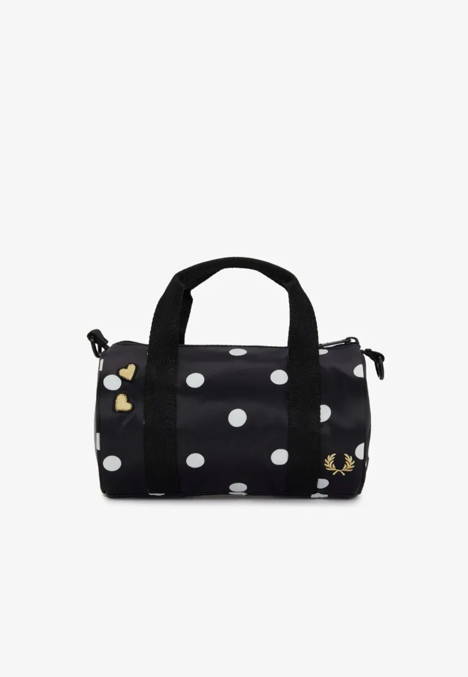 Polka Dot Amy Mini Barrel Dufflebag Kunstleder schwarz