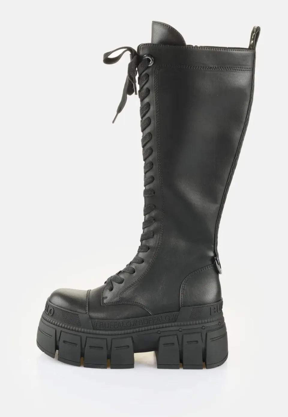 Impericon Gospher Lace Up Hi Stiefel Schwarz Vegan