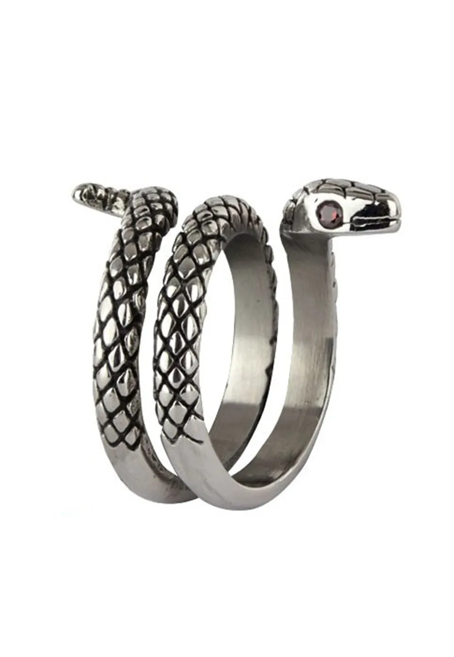 Impericon Große Schlange Silver Ring silber Metall