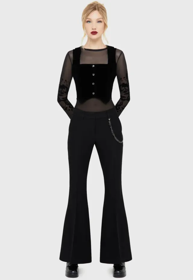 Impericon Vile Vixen Flares Hose schwarz Flare Fit