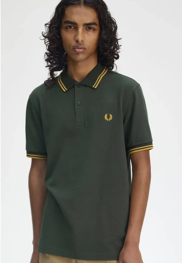 Twin Tipped Court Green Honeycomb Polo Herren S-3XL