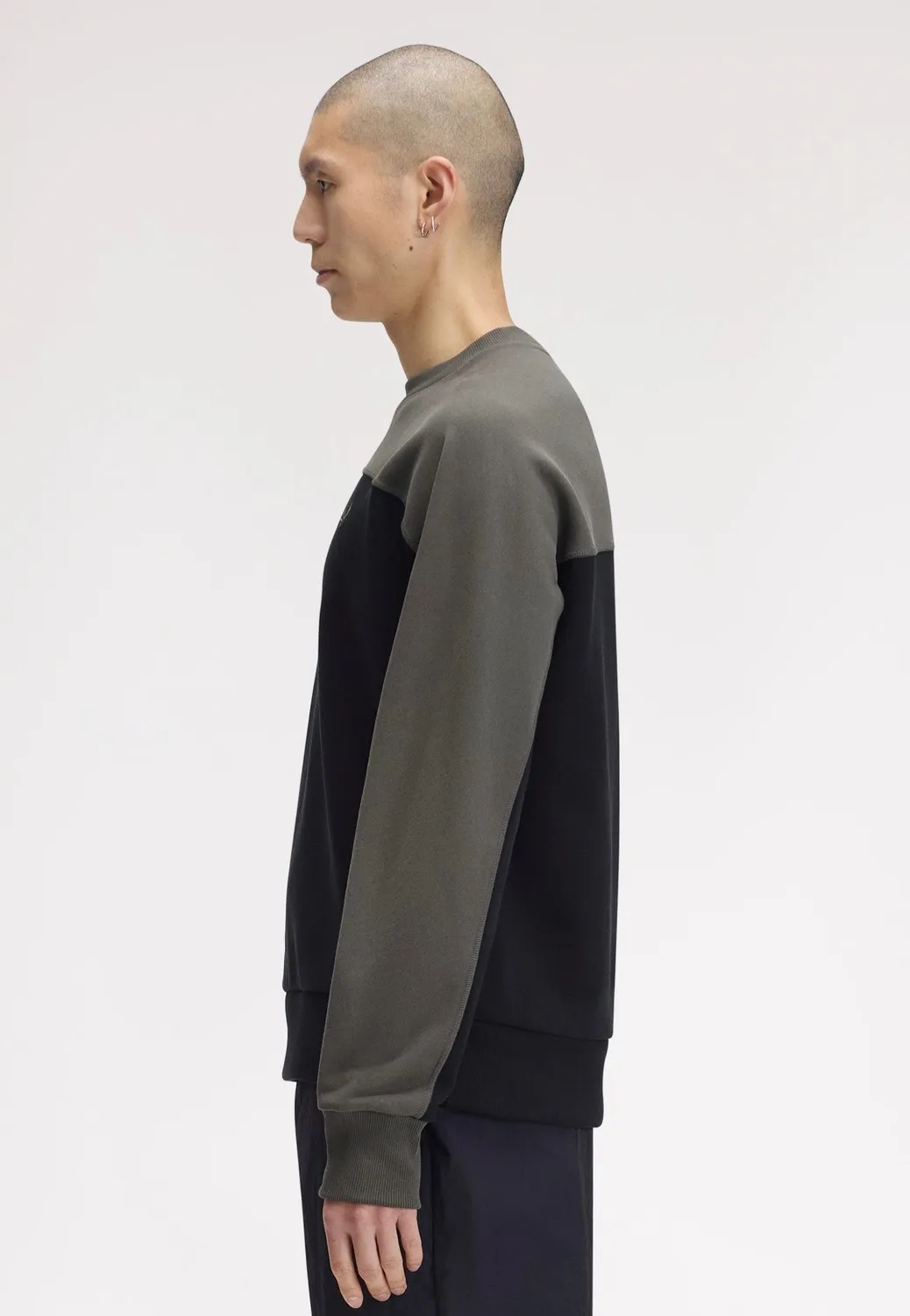 Colour Block Black Sweater schwarz Streetwear
