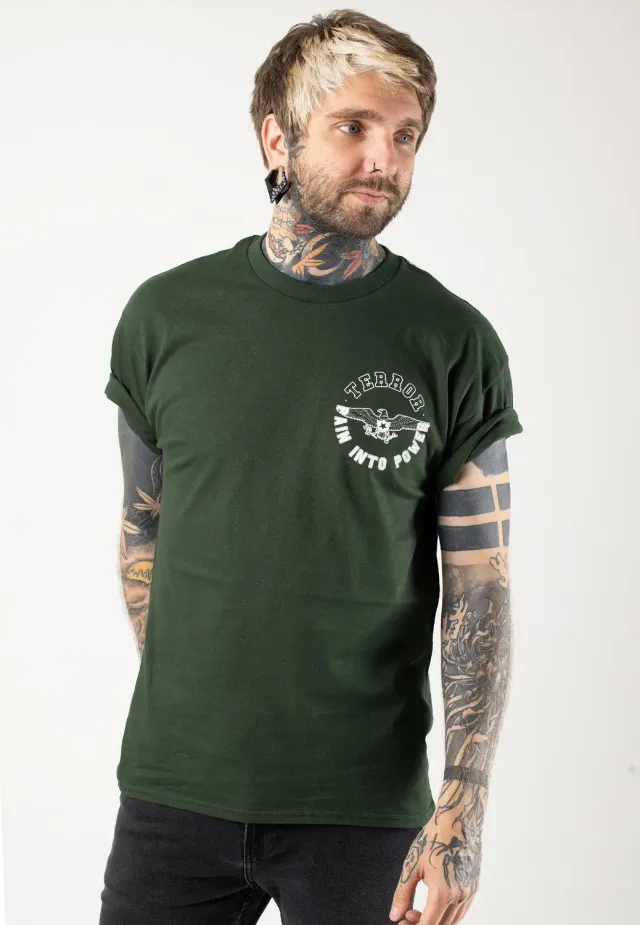 Impericon Pain Into Power T-Shirt forest green