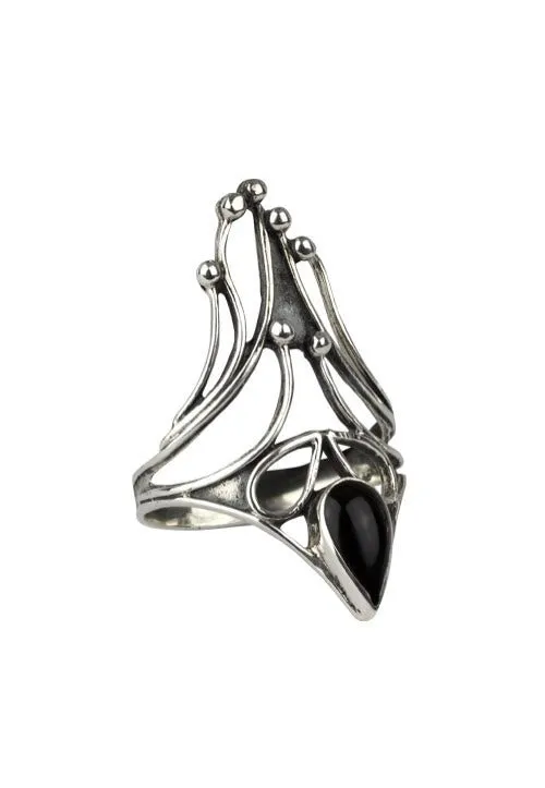 Impericon Black Nail Ring silber-schwarz Metall