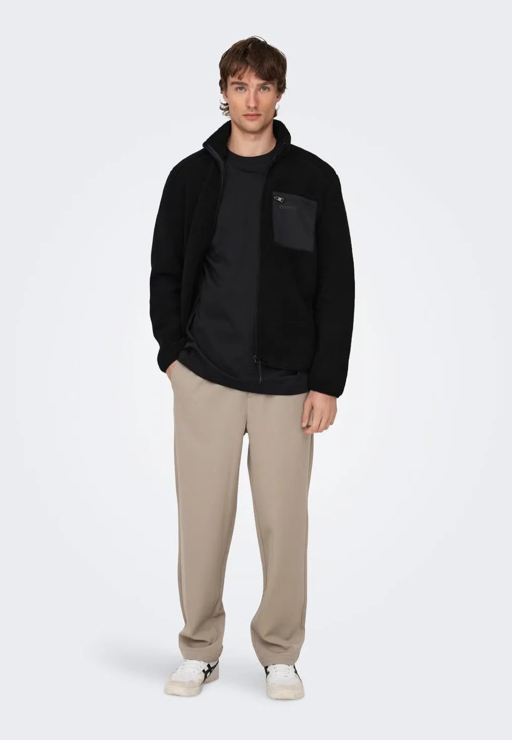 Impericon Dallas Life Sherpa Black Jacke Größe M schwarz Fleece