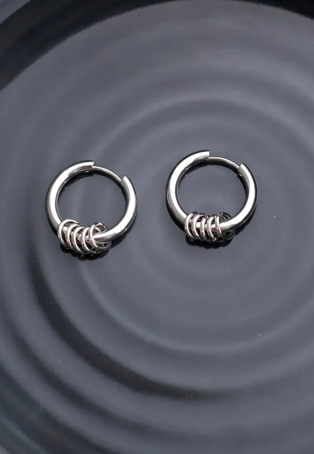 Impericon Rings Hoop Silver Ohrringe silber