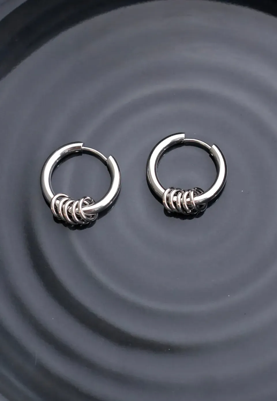 Impericon Rings Hoop Silver Ohrringe silber