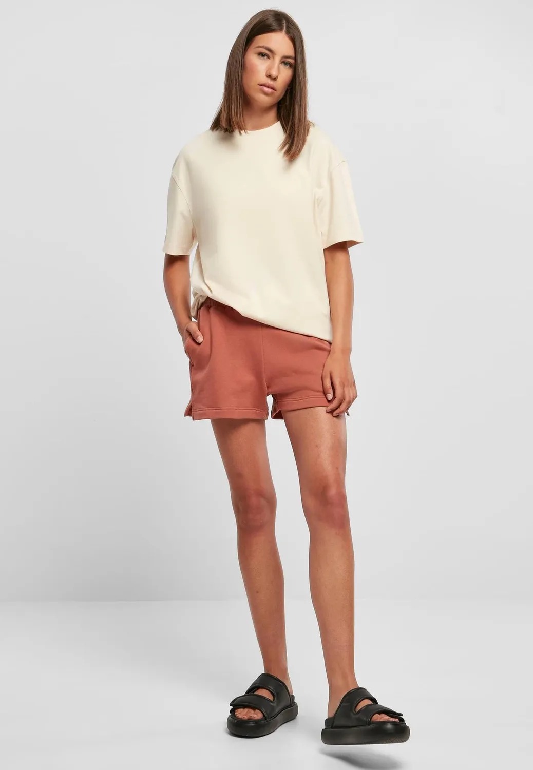 Impericon Ladies Oversized Boyfriend Whitesand T-Shirt weiß