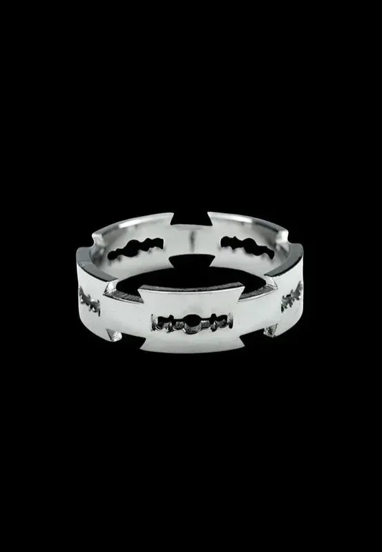 Impericon Razor Blade Silver Ring Silber