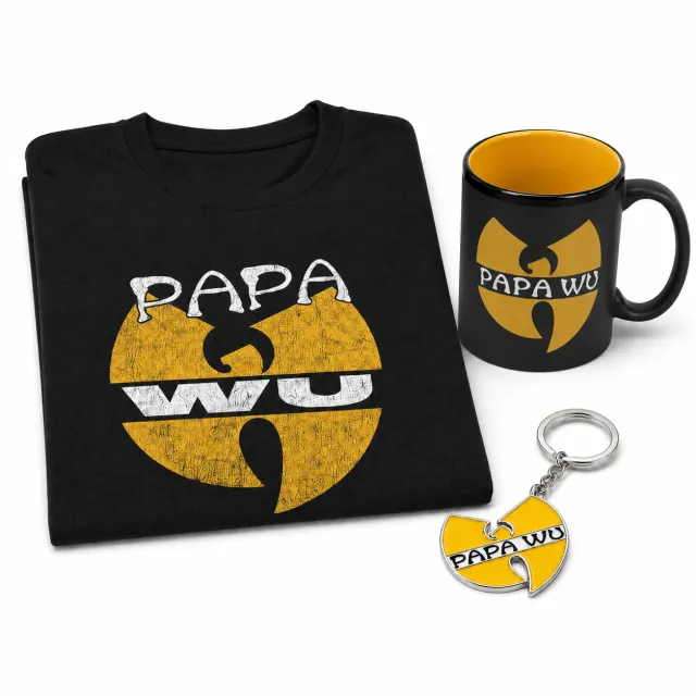 Wu-Tang Papa Wu Bundle T-Shirt Tasse Schlüsselanhänger Set