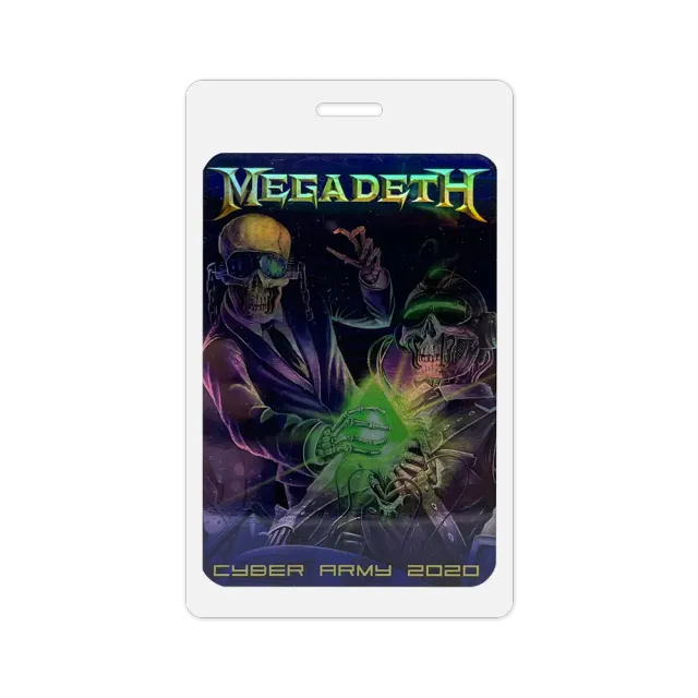 Megadeth Cyber Army 2020 Laminate Pass Tour