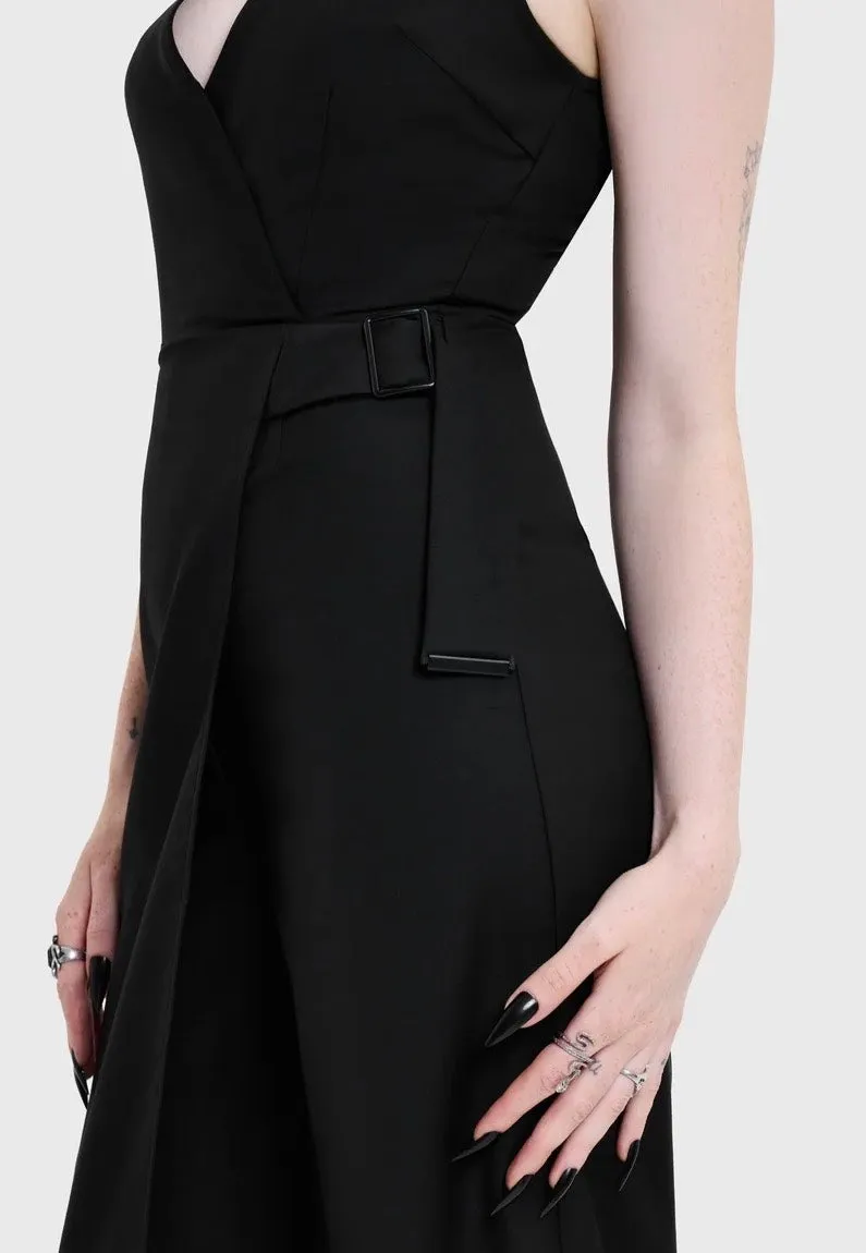 Impericon Witchmarked Tailored Black Jumpsuit Schwarz ärmellos