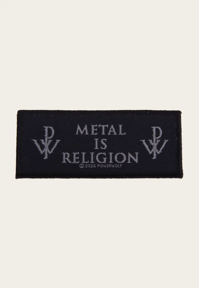 Impericon Metal Is Religion Aufnäher Schwarz Polyester