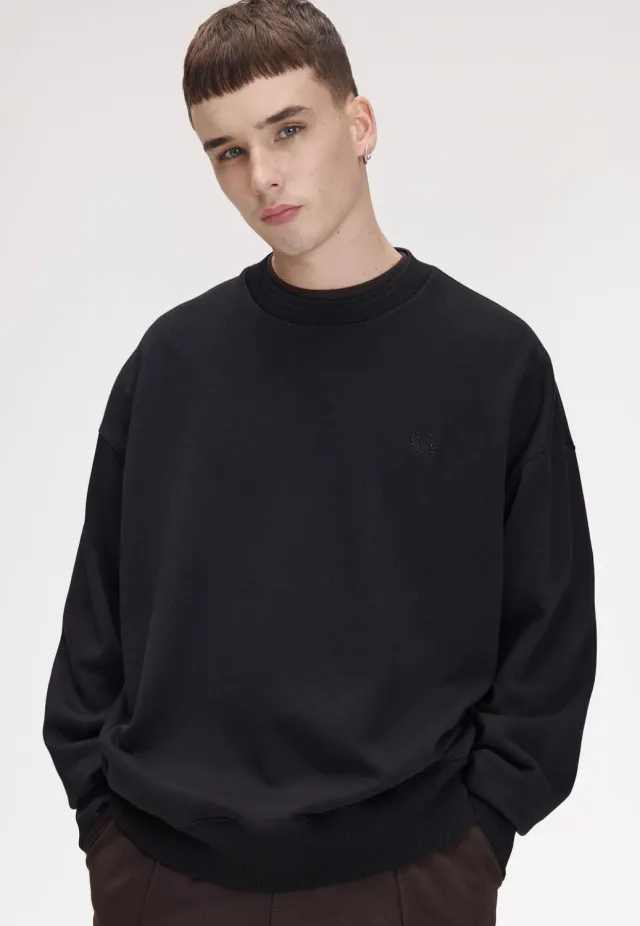 Impericon Oversized Tipped Black Sweater schwarz