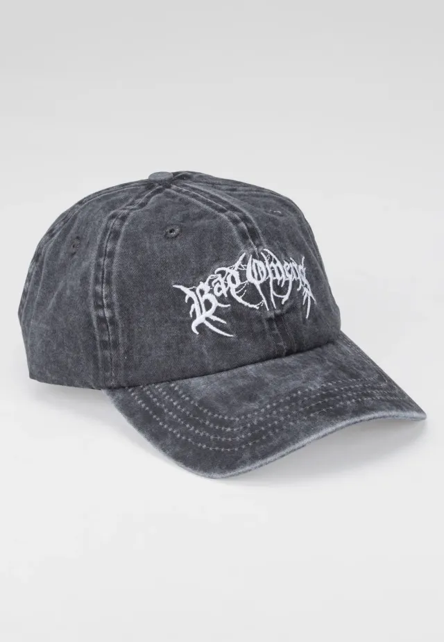 Impericon Black Metal Logo Cap Stone Washed schwarz