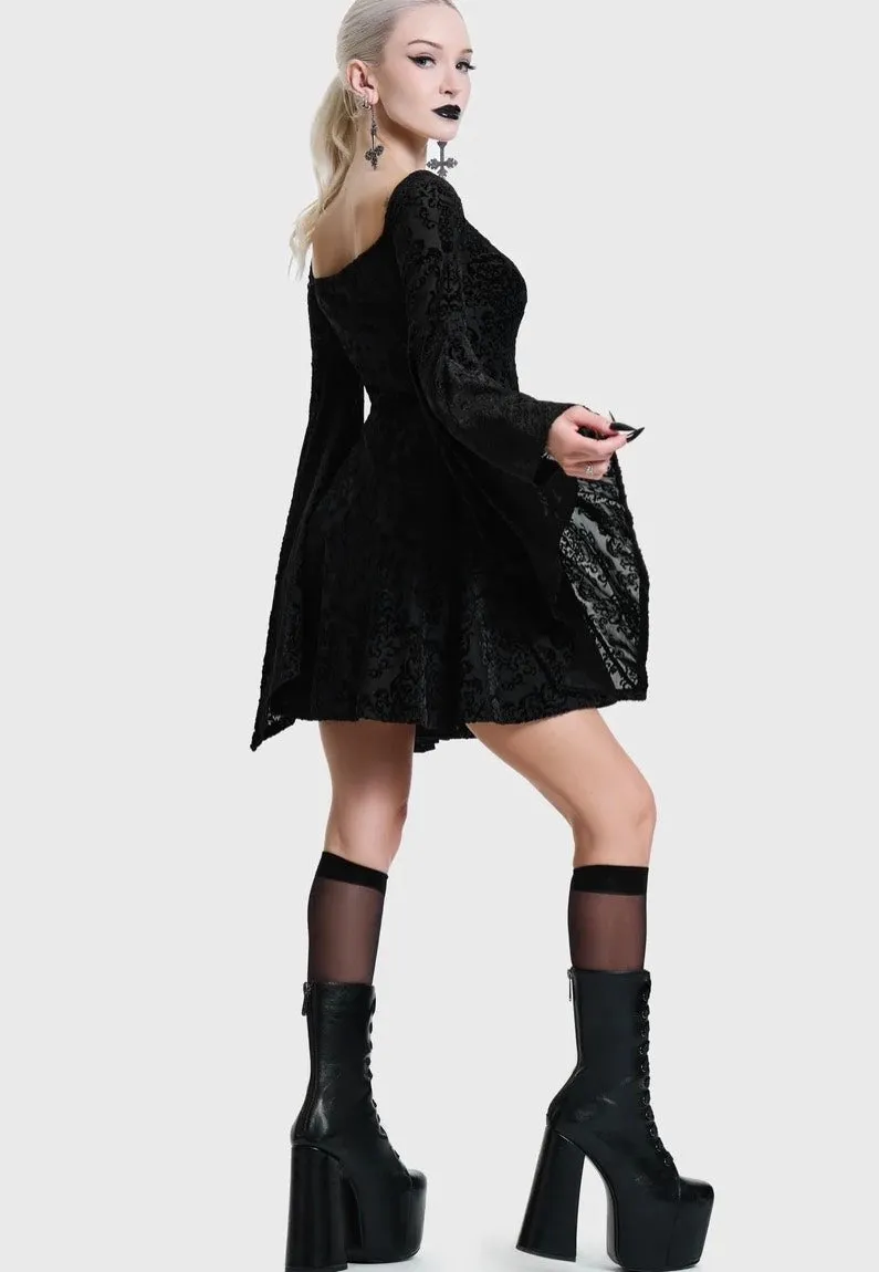 Impericon Daemon's Curse Mini Black Kleid Spitze