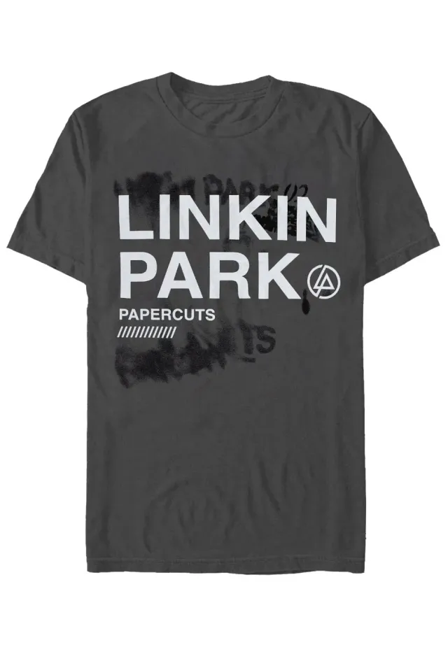 Impericon Papercuts Charcoal T-Shirt grau S–XXL
