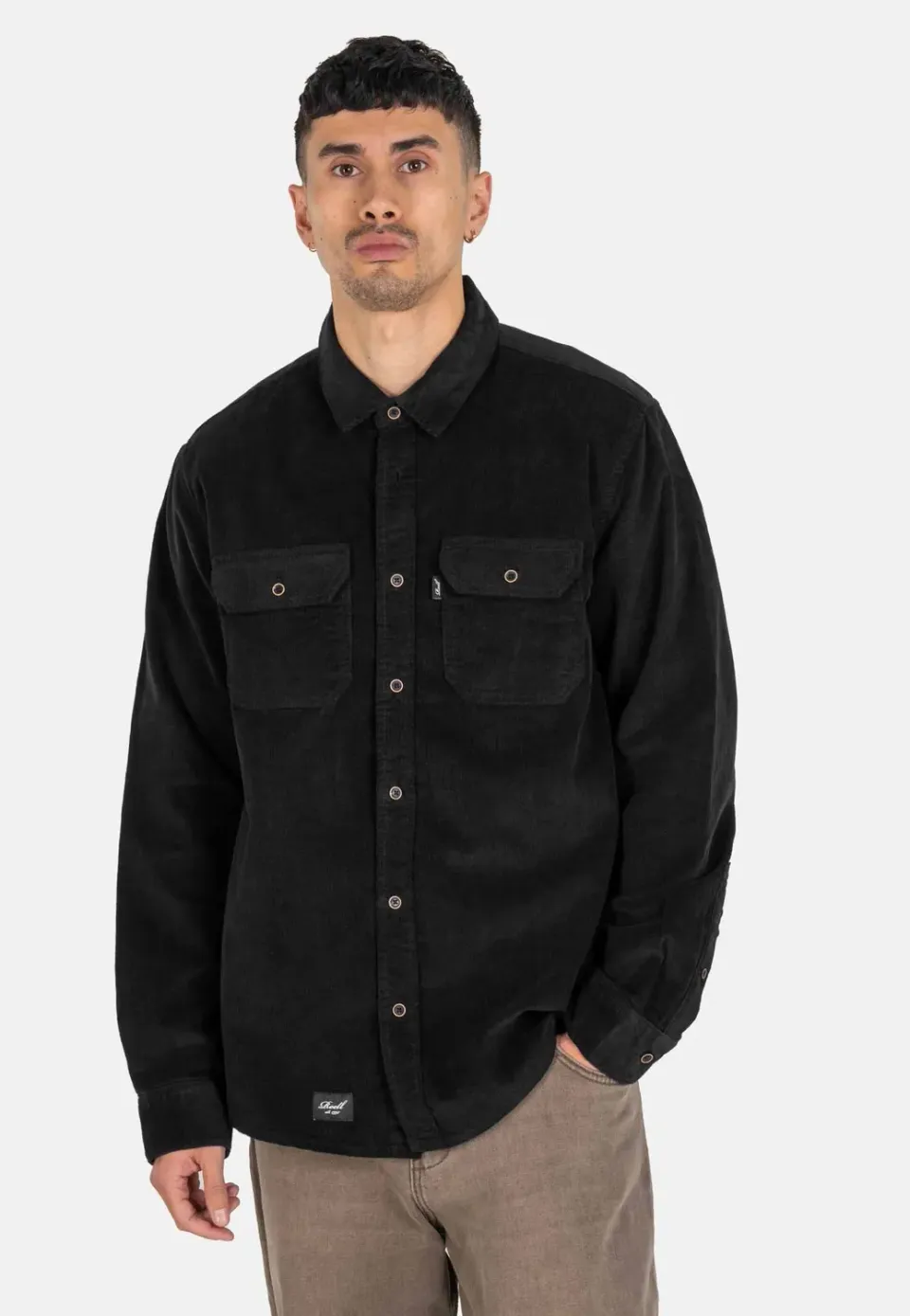 Impericon Dual Cord Deep Black Hemd schwarz Cord