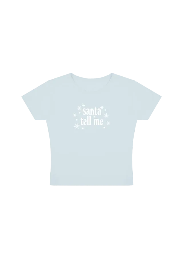 Ariana Grande Santa Tell Me Baby-T-Shirt blau