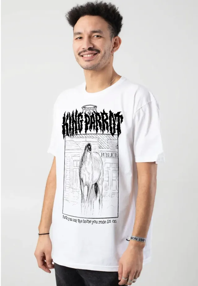 Impericon Horse White T-Shirt weiß Death Metal