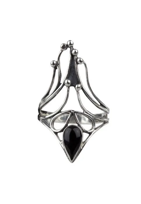 Impericon Black Nail Ring silber-schwarz Metall
