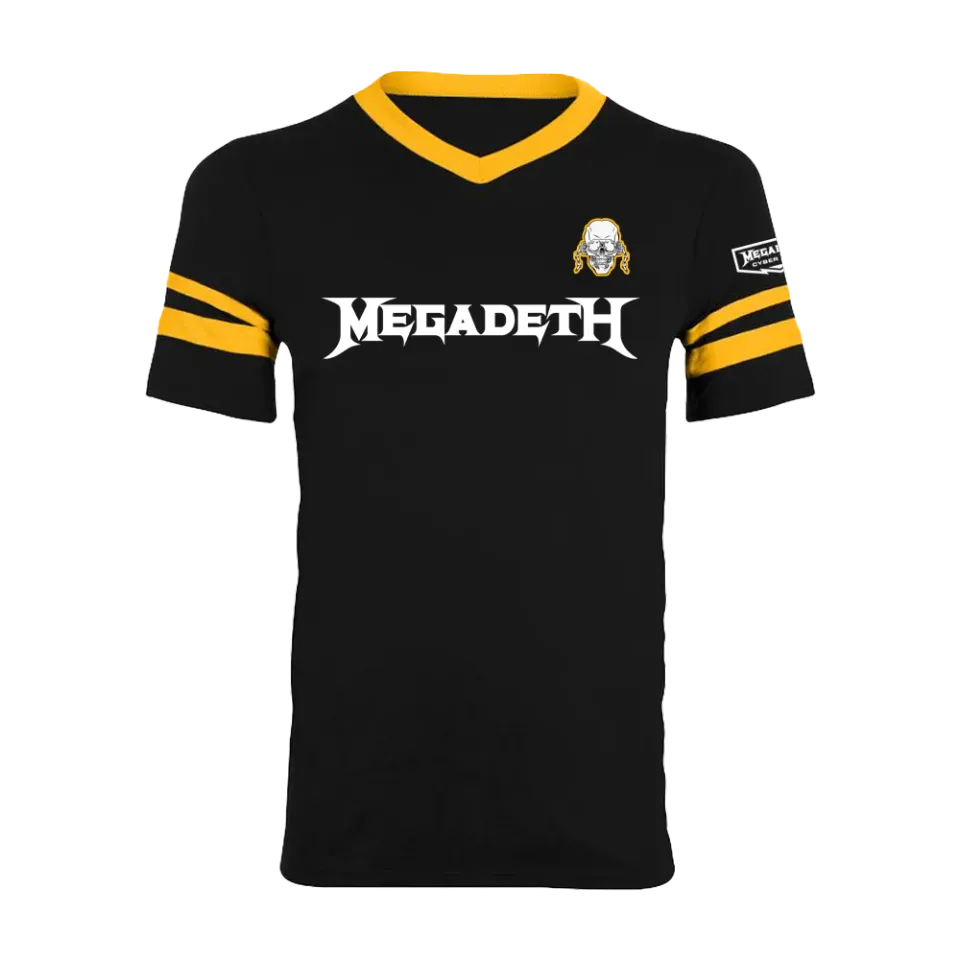 Megadeth Cyber Army 2021 V-Neck T-Shirt schwarz