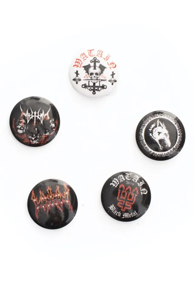 Impericon Black Metal Militia 5er Button Set bunt