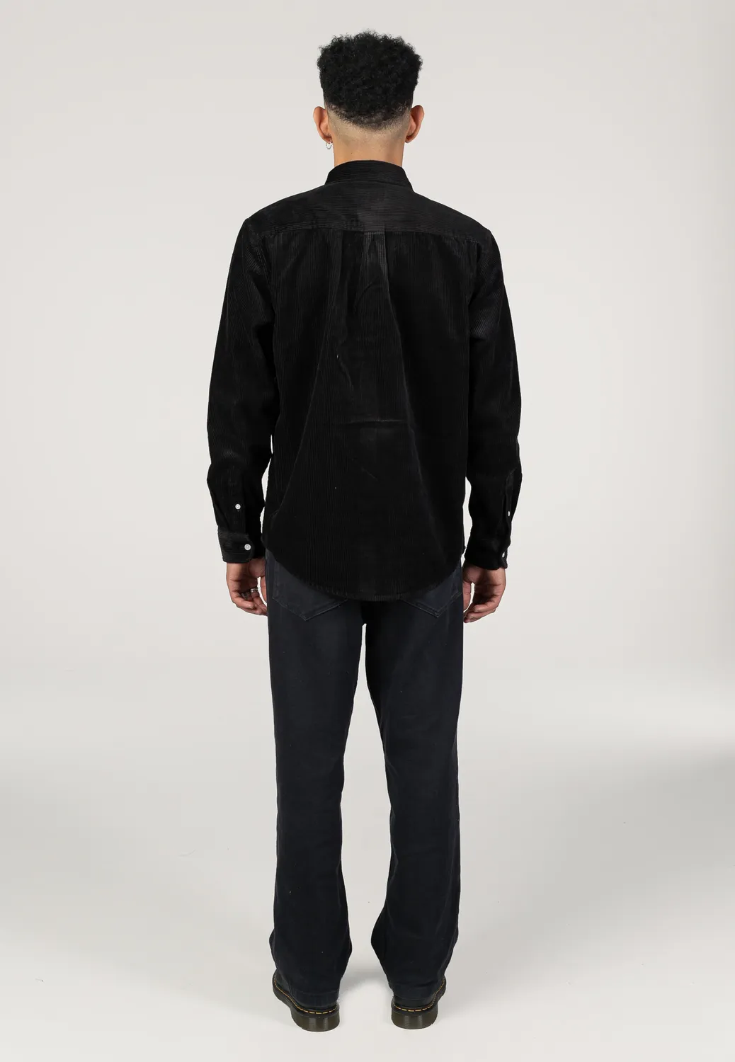 Impericon Madison Cord Soot Hemd schwarz Cord