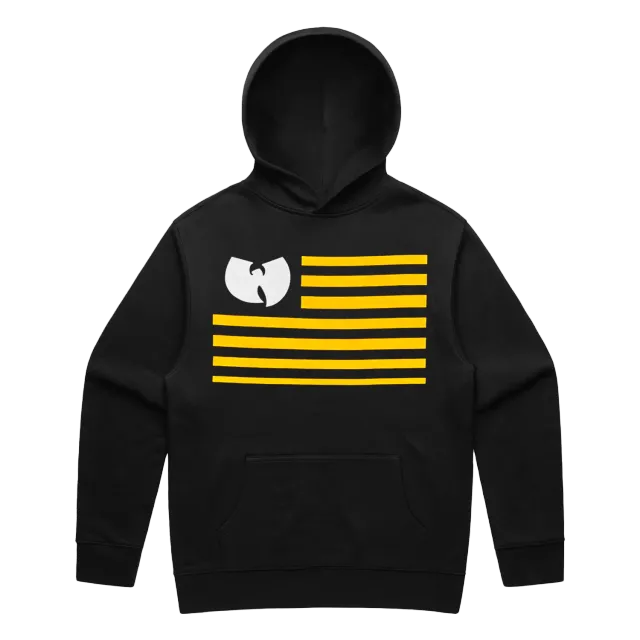 Wu-Tang Wu Flag Hoodie Gelb-Schwarz Kapuzenpullover