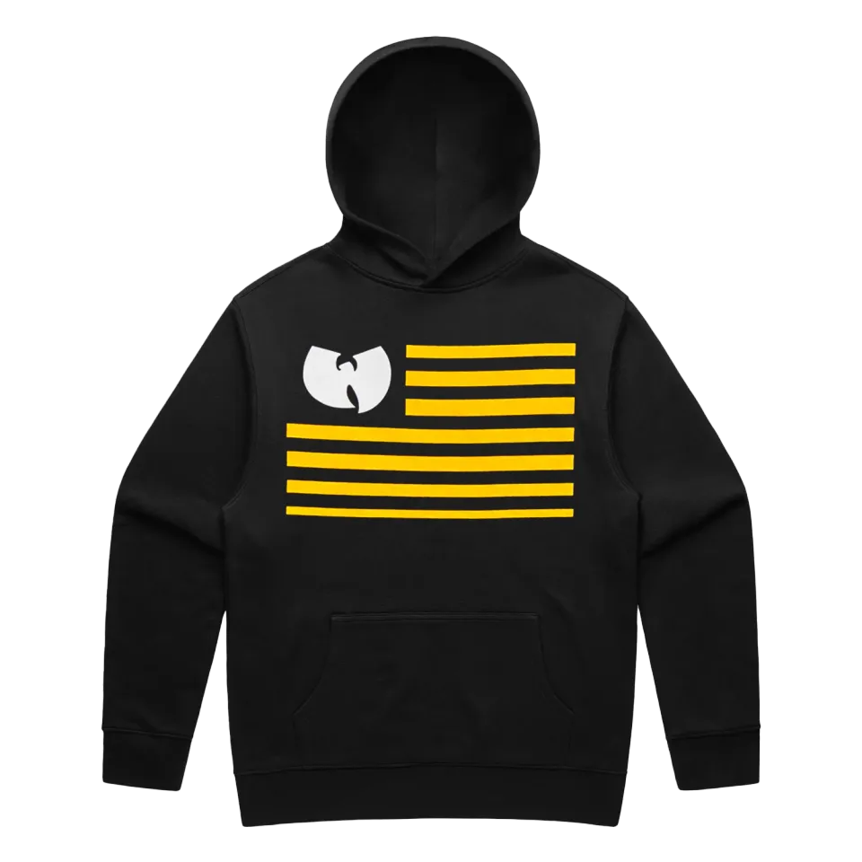 Wu-Tang Wu Flag Hoodie Gelb-Schwarz Kapuzenpullover