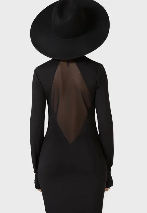 Impericon Flash Of Presence Midi Kleid schwarz